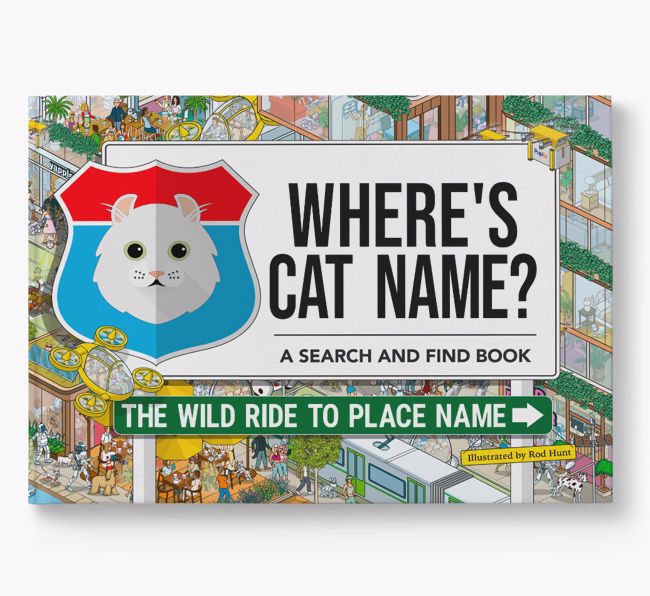 Personalized Cat Book - Where's Your Cat - Wild Ride